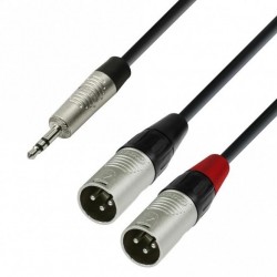Kabel Jack 3,5 3-2x XLR M 3m